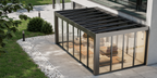 BQB Cube Terrassenüberdachung mit Glas-Eindeckung Opal